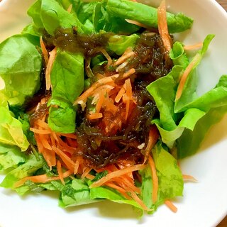 生姜風味のモズク野菜サラダ